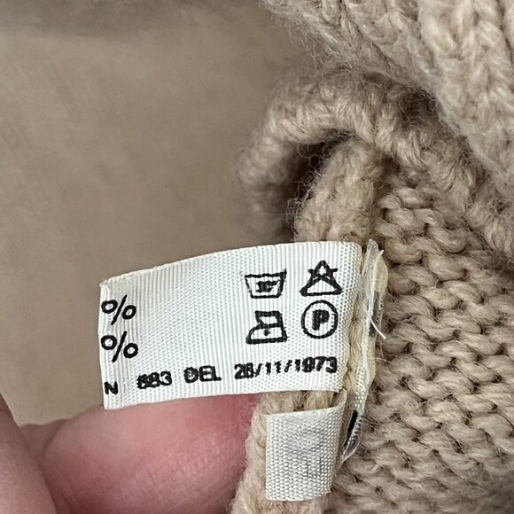 Norma Della Italian Shawl Collar Wool Blend Knit Cardigan Fishermancore Grandpa - Picture 8 of 8